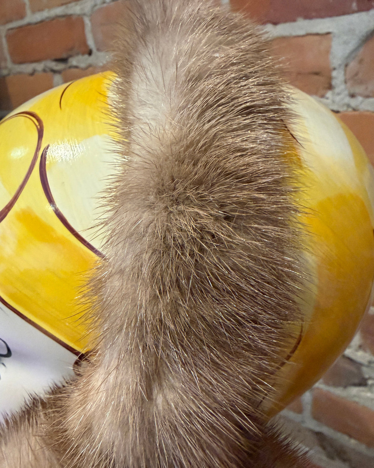 Honey Beige Mink Wrap Around Earmuffs