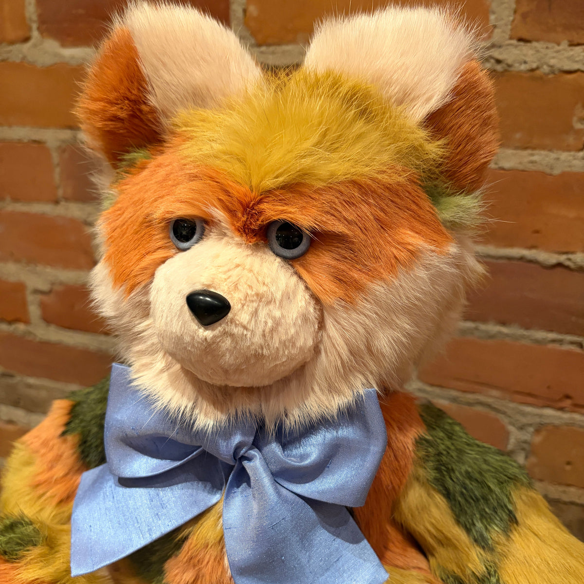 Zara, the Patchwork Rabbit Fur Teddy Bear