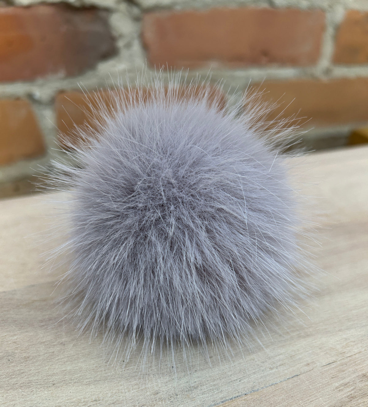 Lavender Mink Faux Fur Pom, 3 Inch