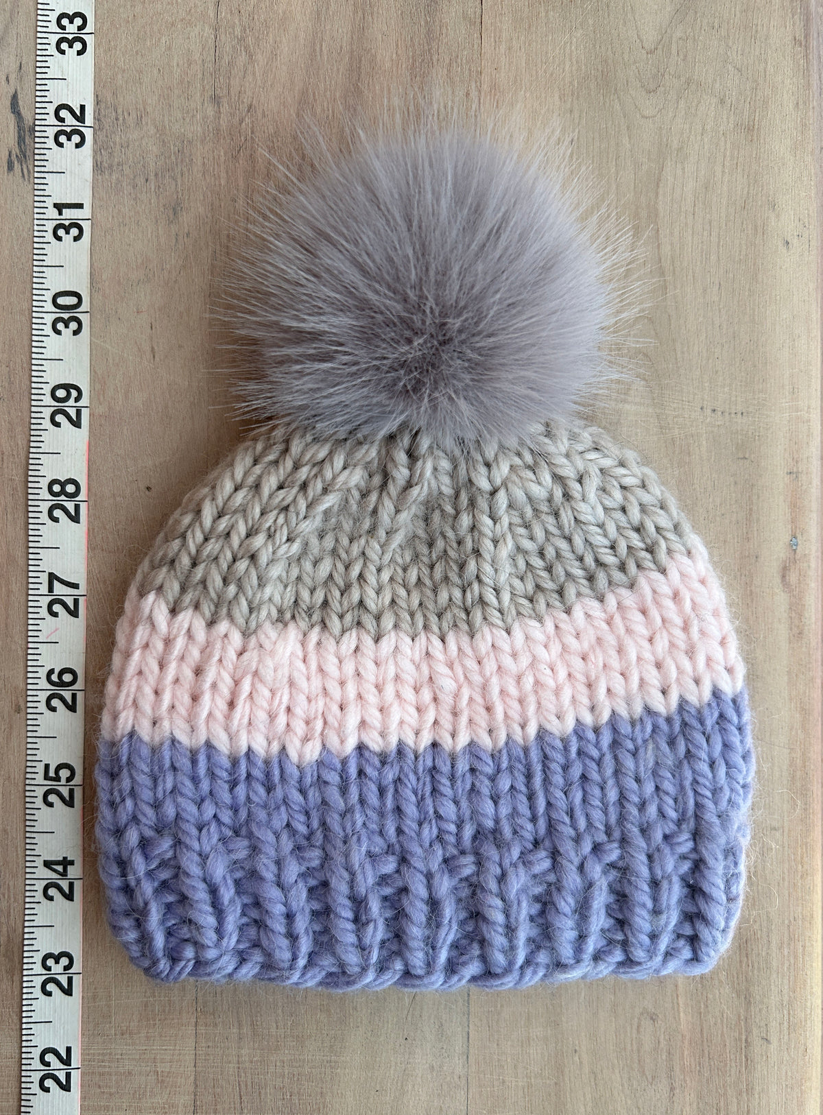 Lavender Mink Faux Fur Pom, 3 Inch