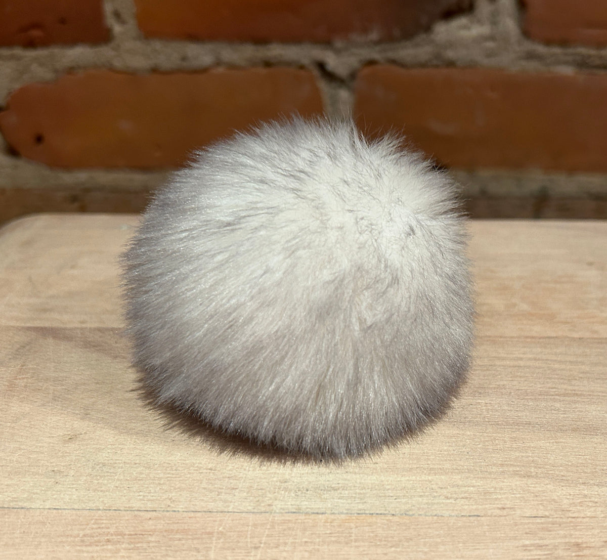 Light Grey Chinchilla Faux Fur Pom, 3 Inch