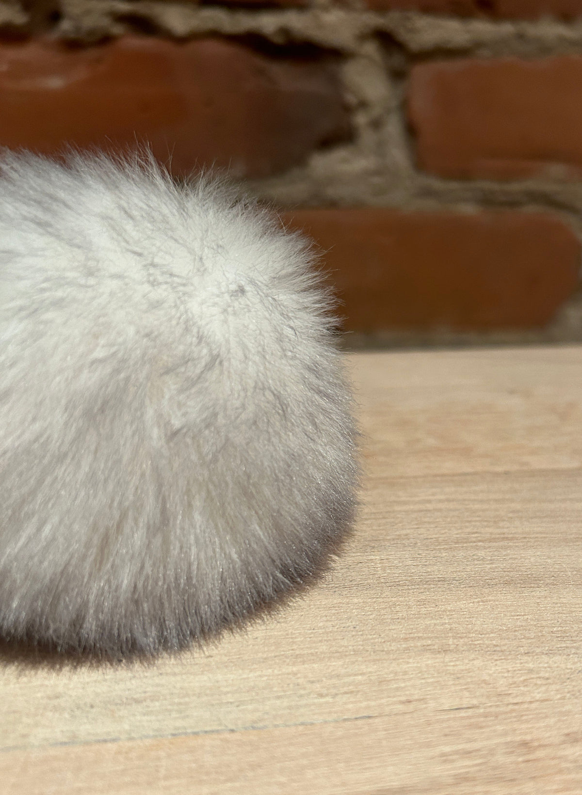 Light Grey Chinchilla Faux Fur Pom, 3 Inch