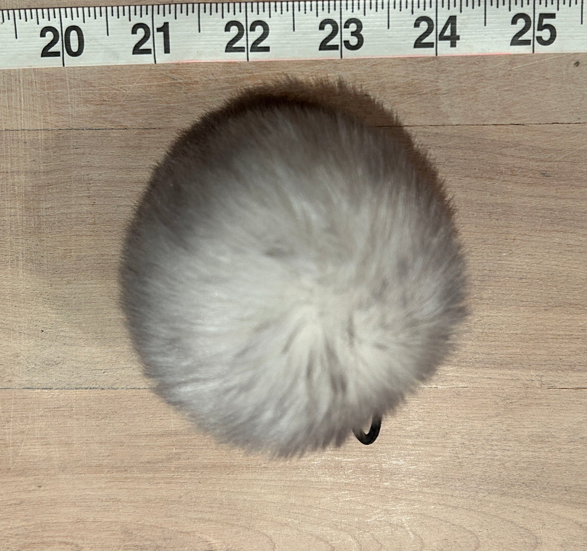Light Grey Chinchilla Faux Fur Pom, 3 Inch