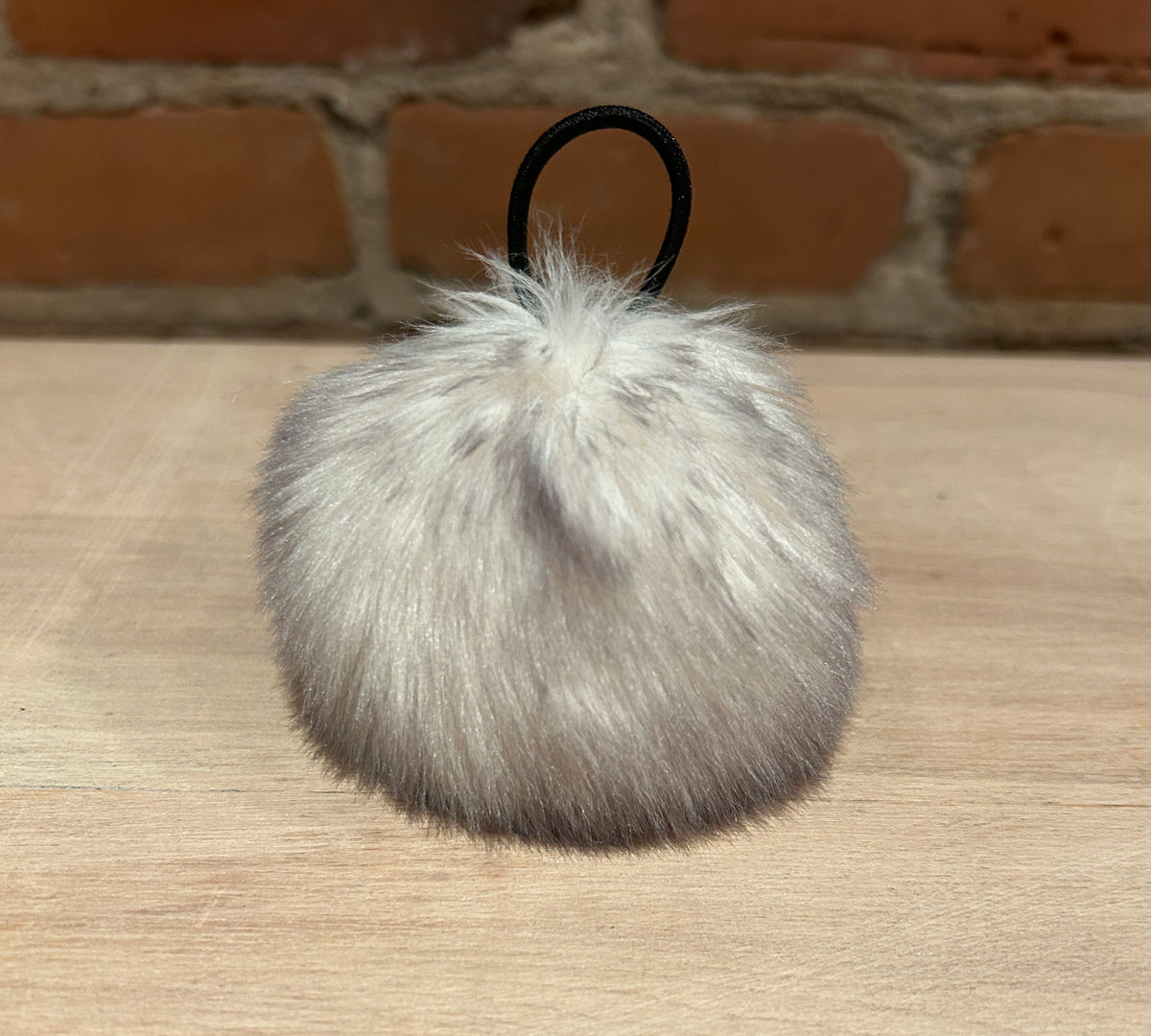 Light Grey Chinchilla Faux Fur Pom, 3 Inch