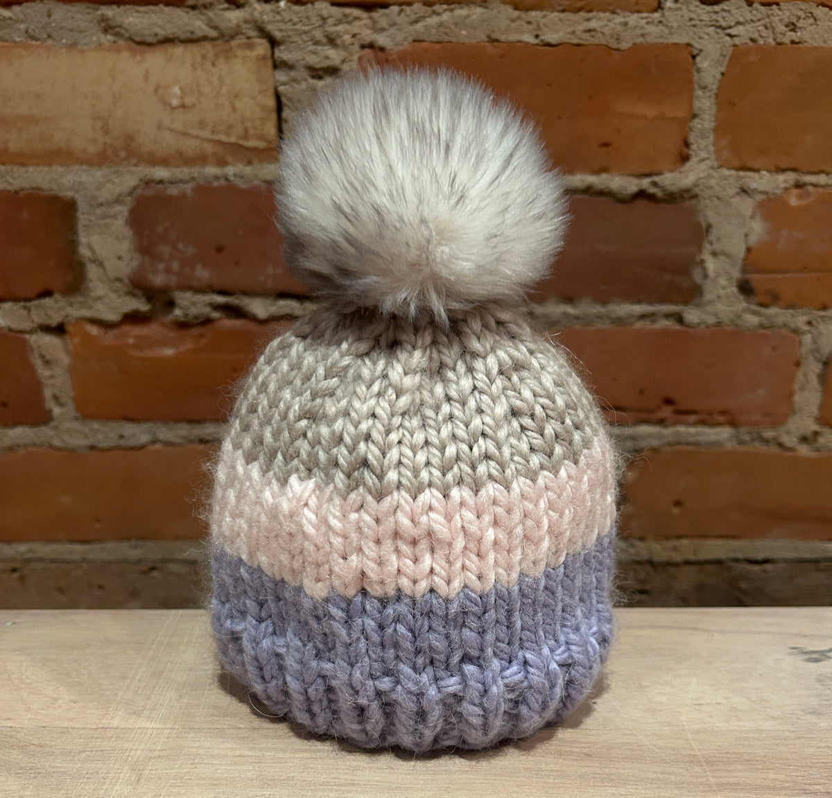 Light Grey Chinchilla Faux Fur Pom, 3 Inch