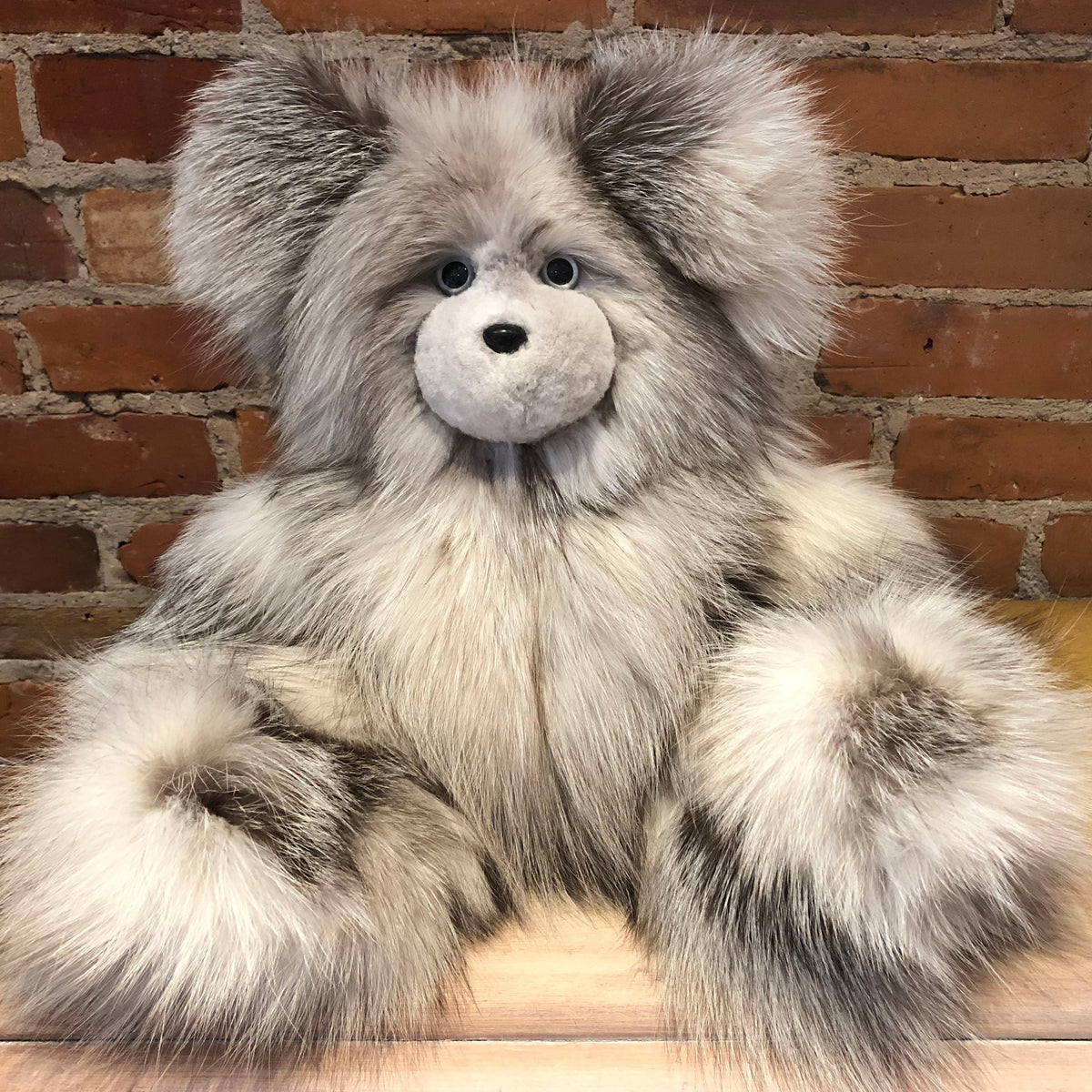 Moon, the Platinum Shadow Fox Teddy Bear