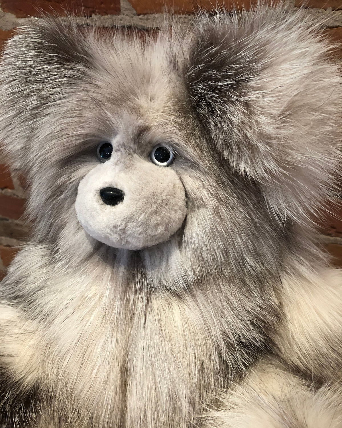 Moon, the Platinum Shadow Fox Teddy Bear