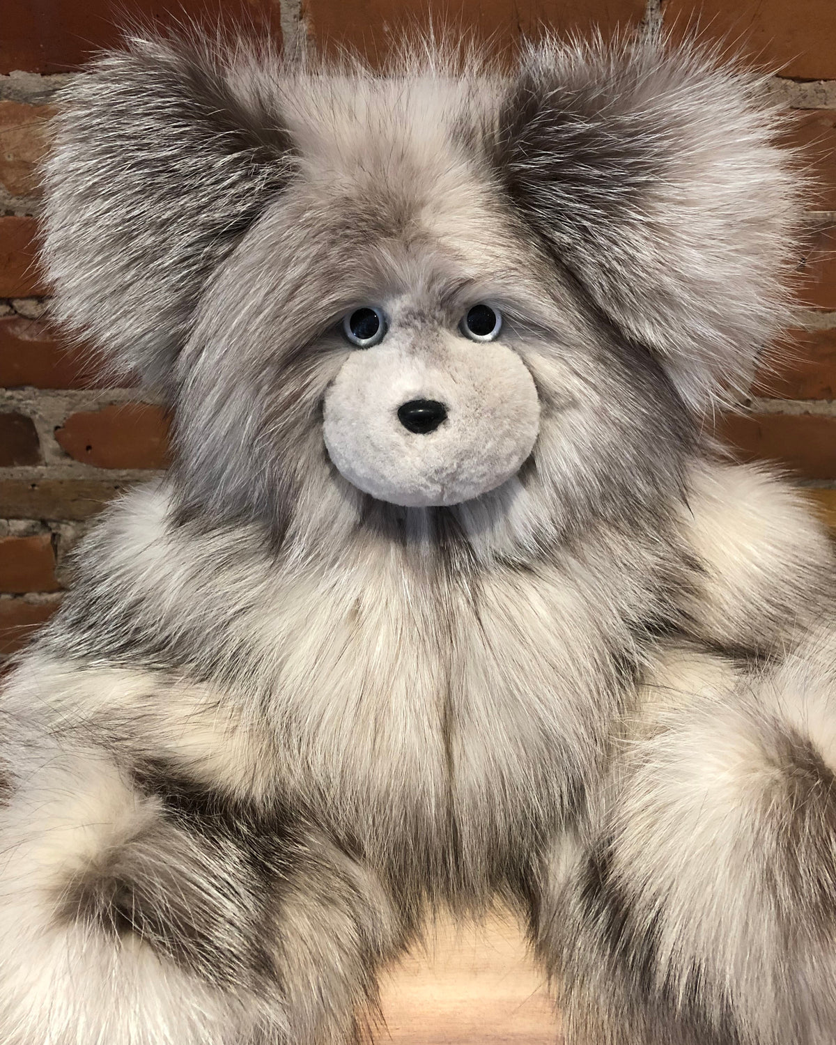 Moon, the Platinum Shadow Fox Teddy Bear