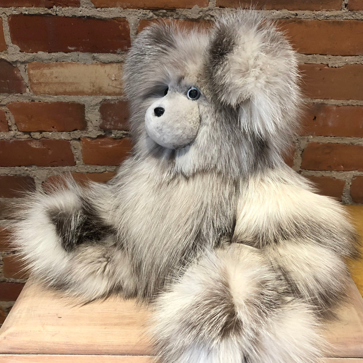Moon, the Platinum Shadow Fox Teddy Bear