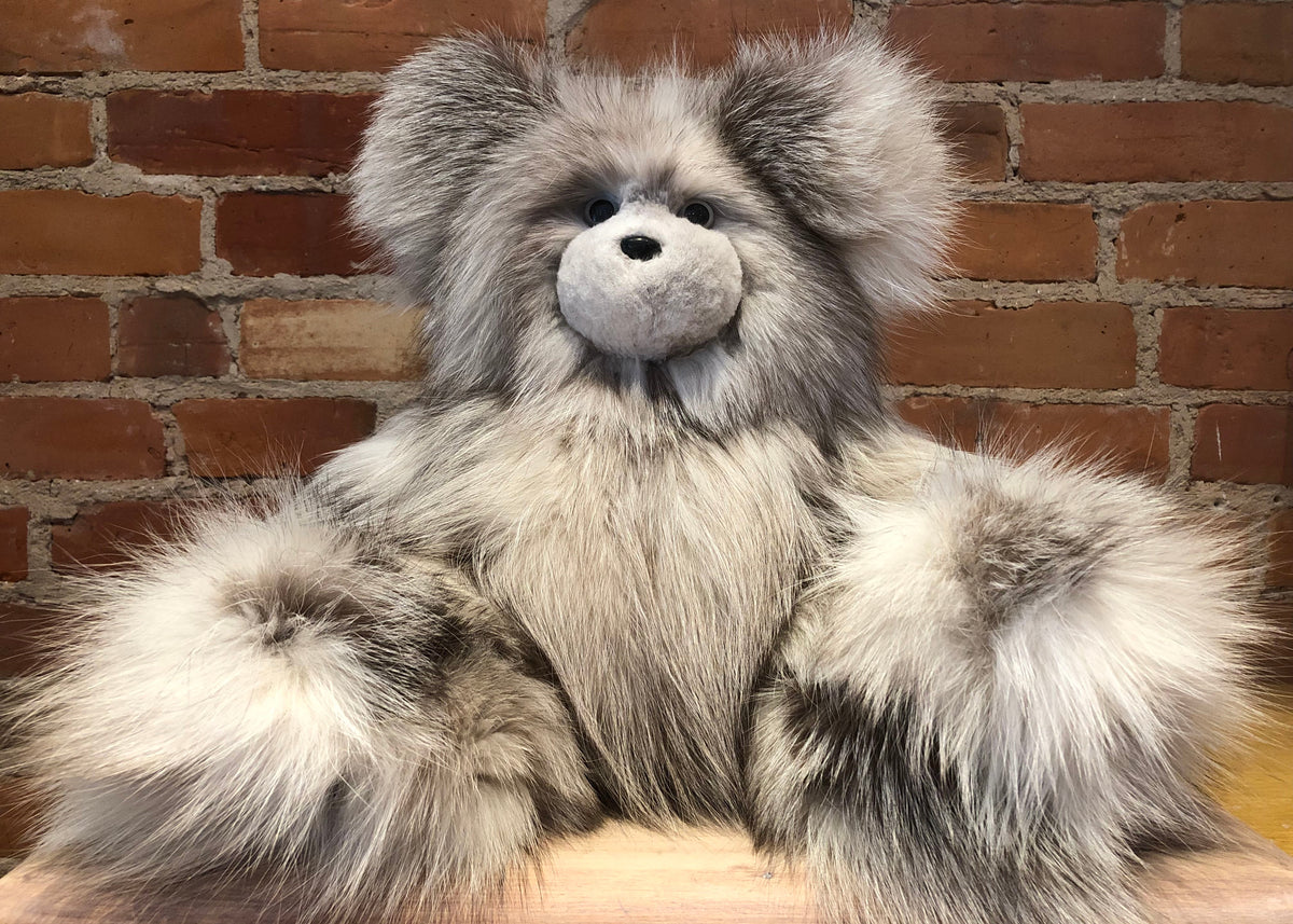 Moon, the Platinum Shadow Fox Teddy Bear