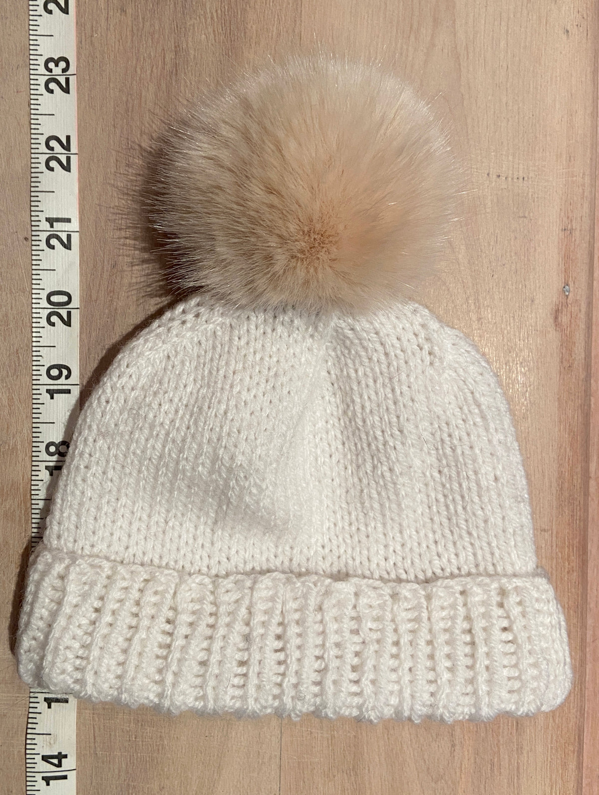 Peach Mink Faux Fur Pom, 3 Inch