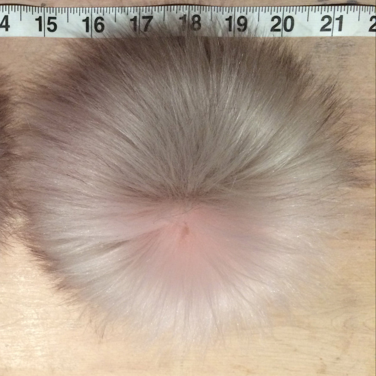 Pink Beige Pom Pom, Jumbo 6-Inch Faux Fox Fur Ball, Handmade Multi-Color Pearl Taupe and Lavender Pink Hat Pom, Detachable Hat Accessory, elle Vintage