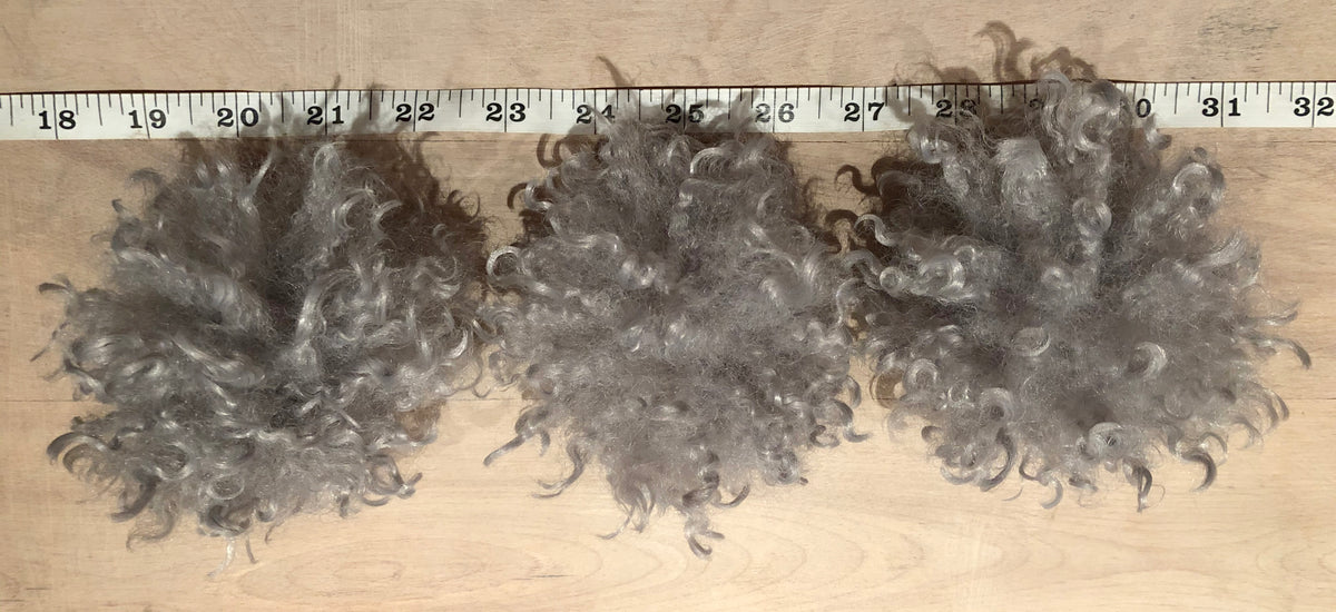 Grey Curly Lamb Hat Pom, 3.5 Inch