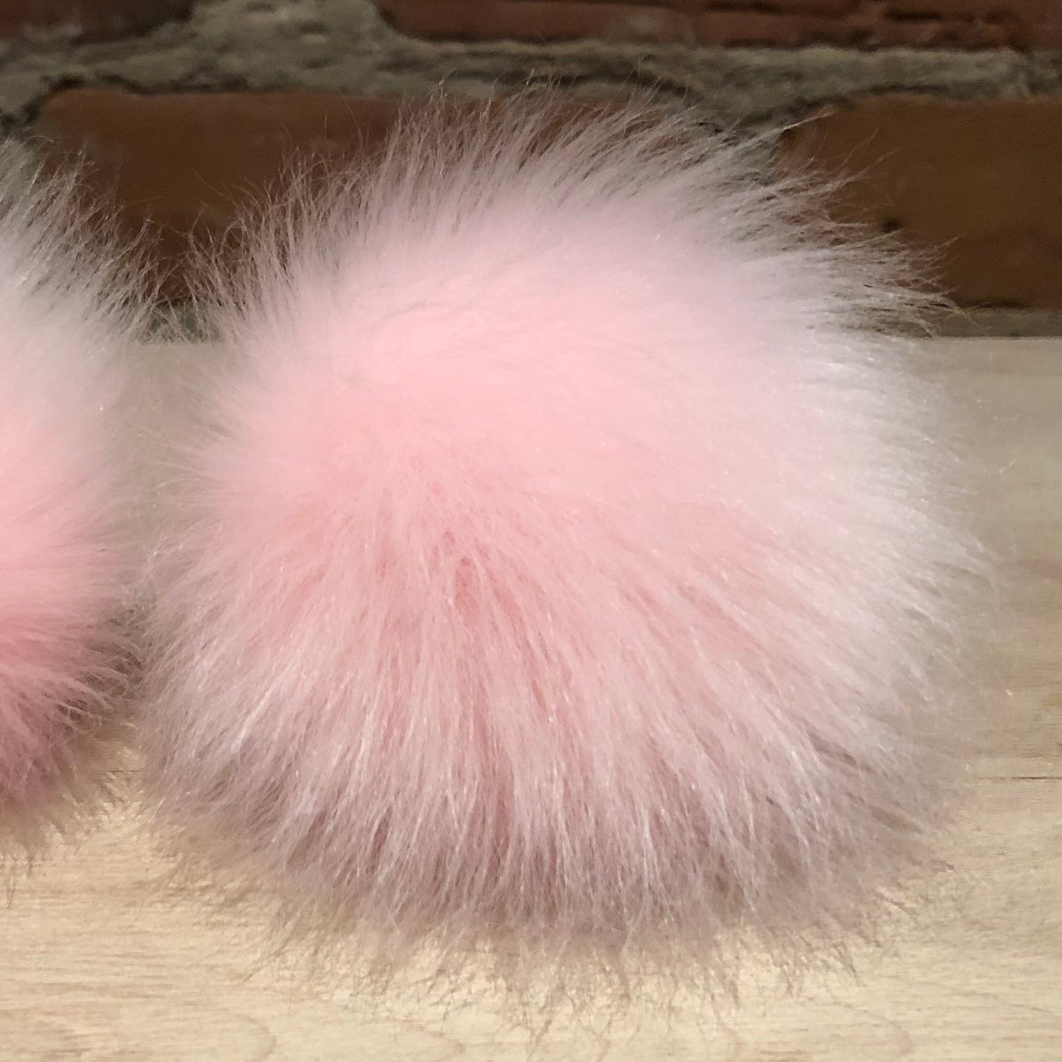 Bubblegum Pink Fox Faux Fur Pom, 3 Inch