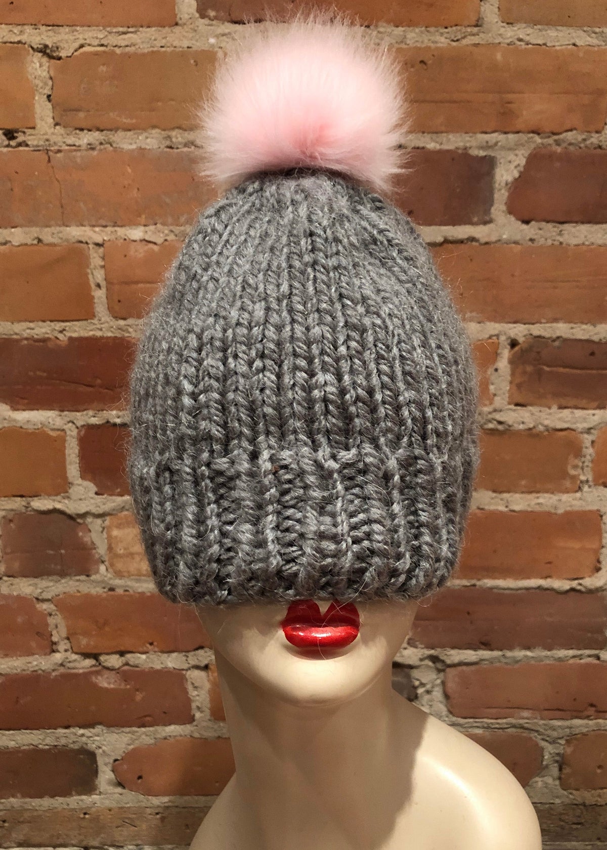 Bubblegum Pink Fox Faux Fur Pom, 3 Inch