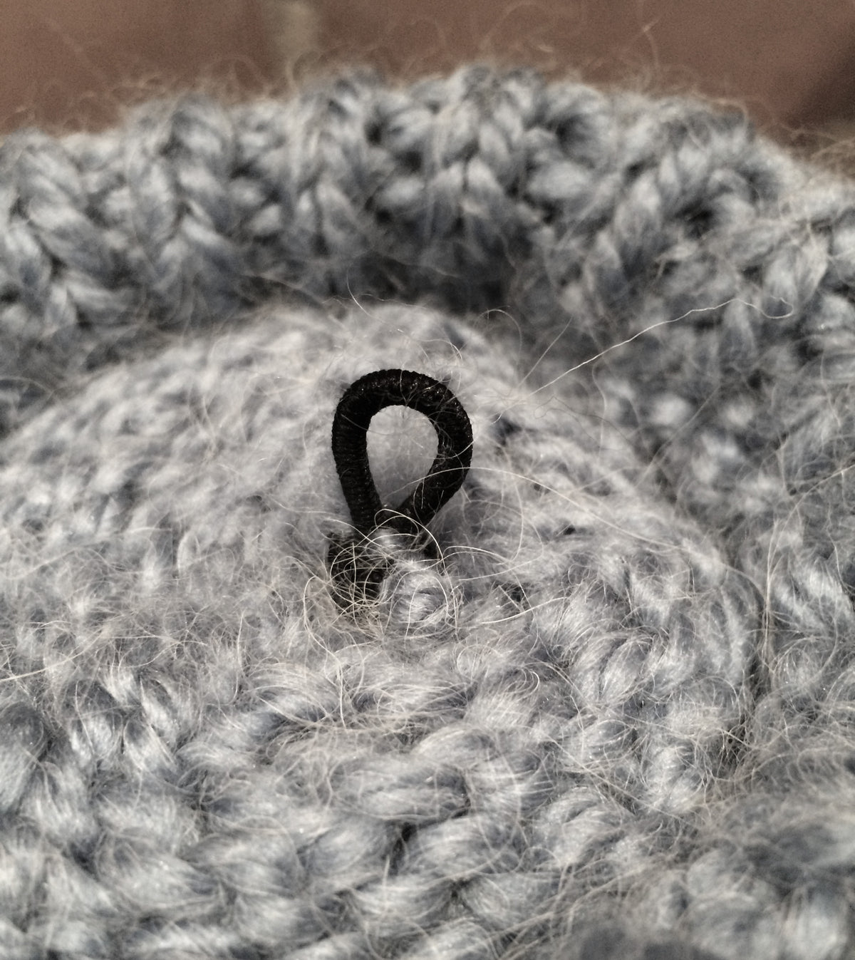 Grey Curly Lamb Hat Pom, 3.5 Inch