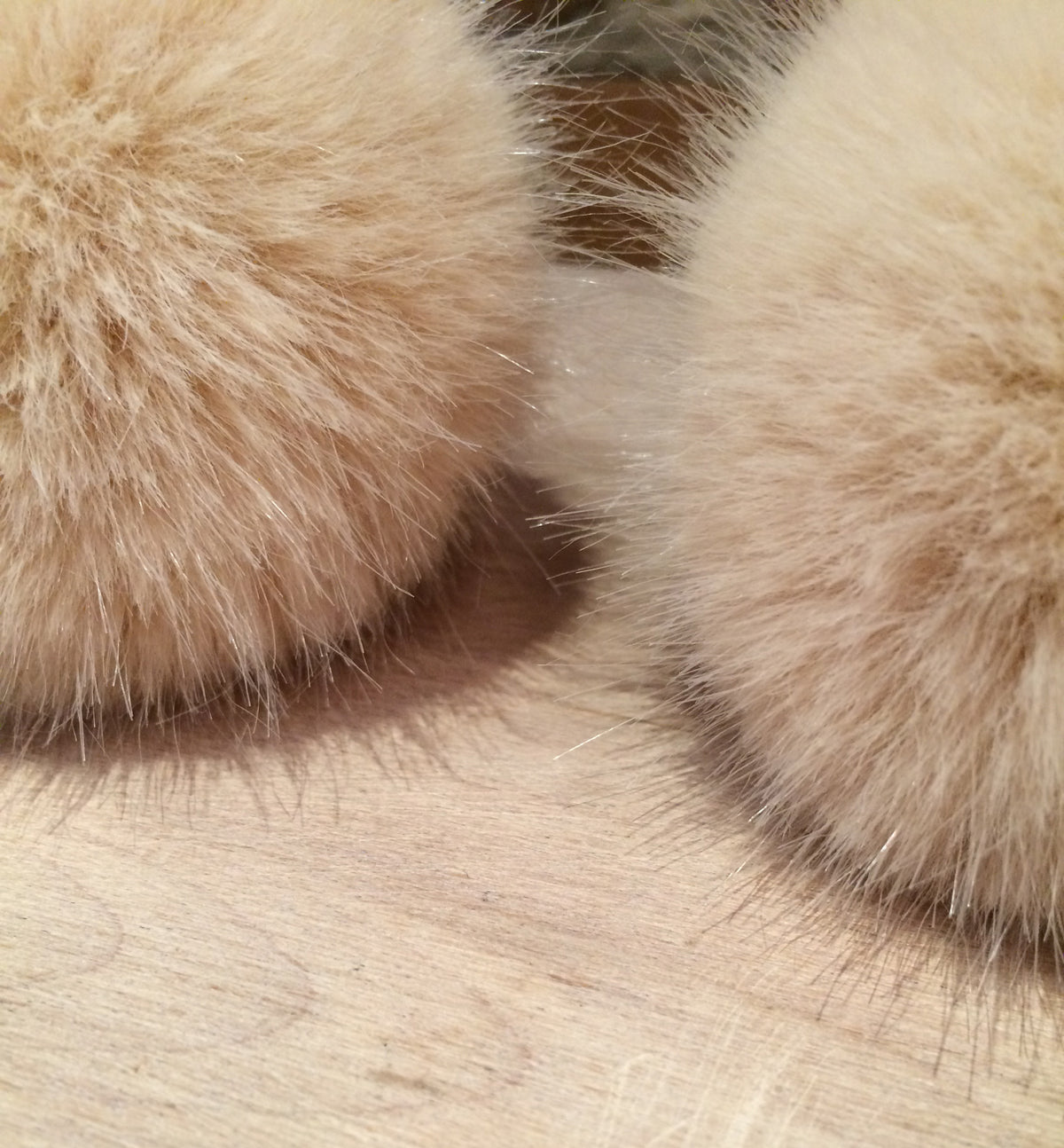 Peach Mink Faux Fur Pom, 3.5 Inch