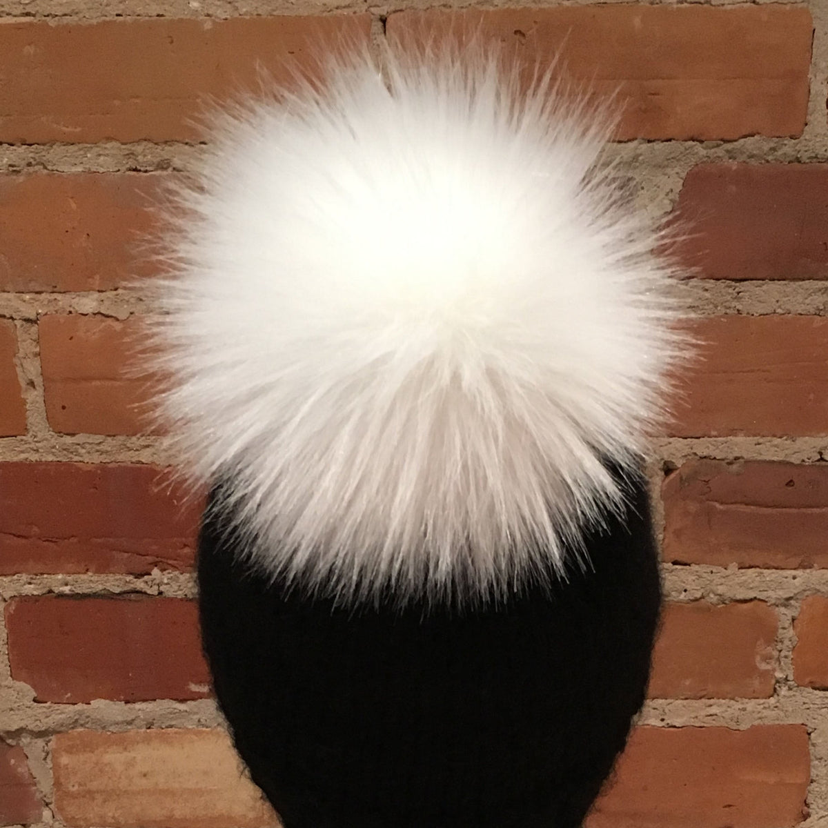 White Lamb Faux Fur Pom, 6 Inch