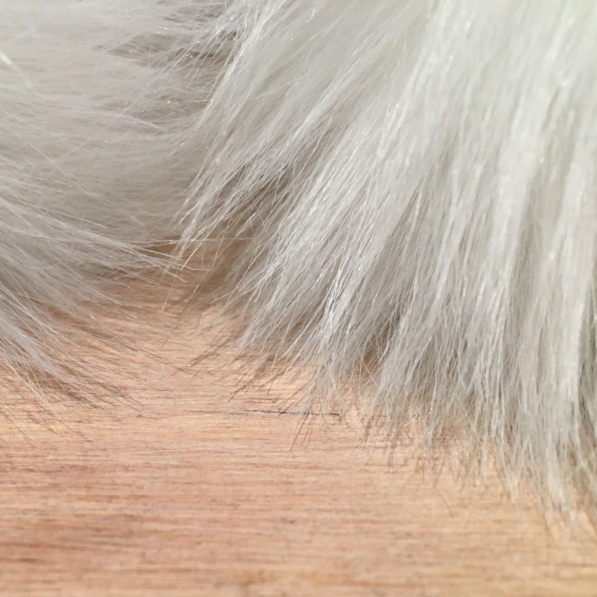 White Lamb Faux Fur Pom, 6 Inch
