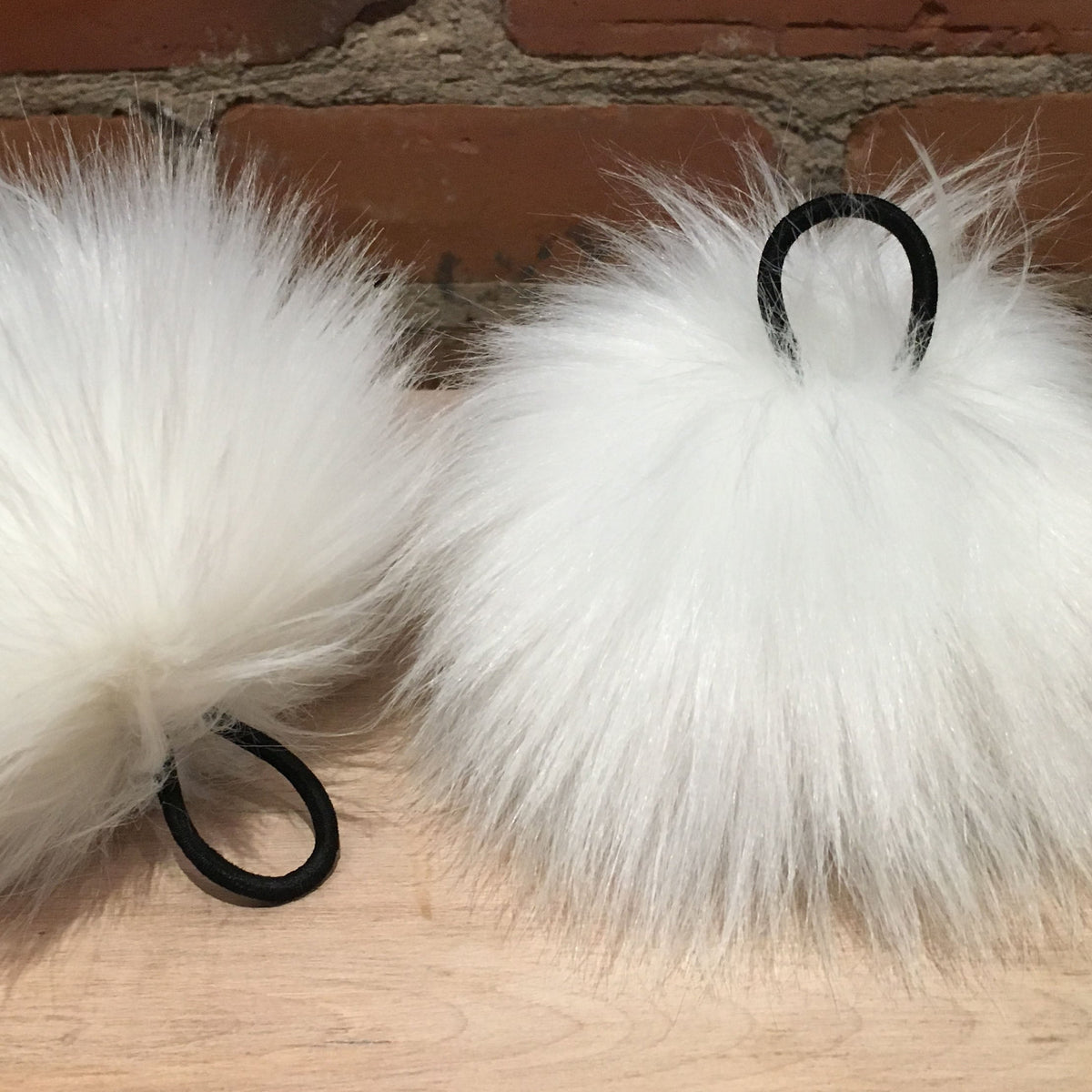 White Lamb Faux Fur Pom, 6 Inch