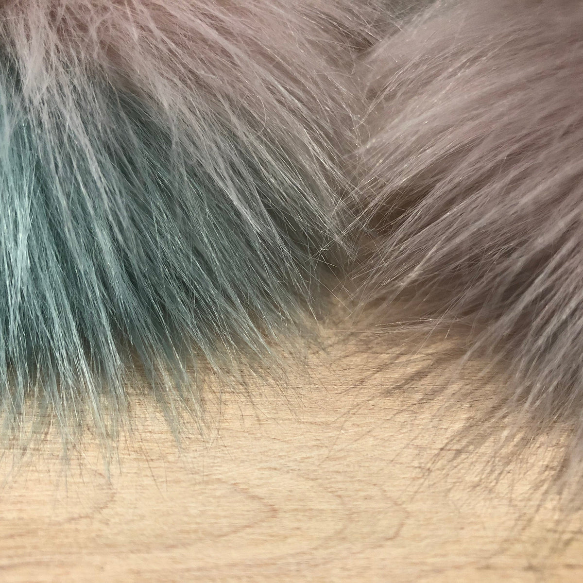 Green Pink Pom for Your Knit Hat, Peppermint Green and Lavender Pink Mint Multi-Color Faux Fur Pom, Knitting Inspiration, Detachable Hat Pom